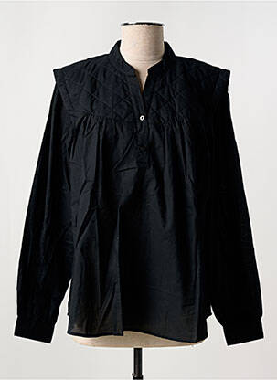 Blouse col rond manches longues noir ICHI femme