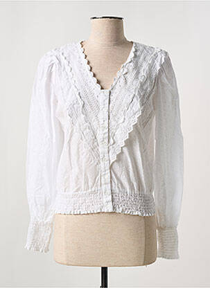 Chemisier manches longues manches longues blanc Y.A.S femme