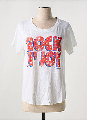 T-shirt coupe droite manches courtes blanc LEON & HARPER femme