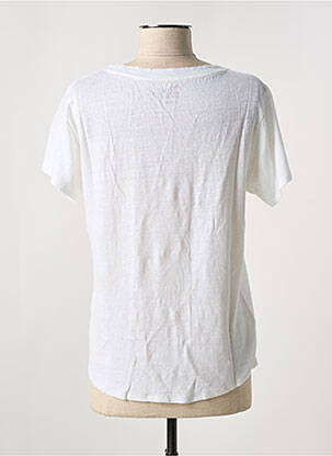 T-shirt coupe droite manches courtes blanc LEON & HARPER femme