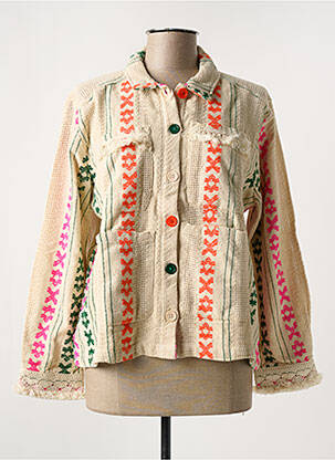 Veste casual coupe droite beige WILD femme