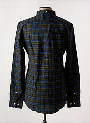 Chemise manches longues imprimé écossais bleu FARAH homme