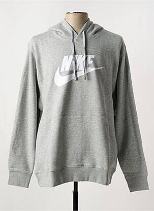 Sweat-shirt à capuche poches manches longues gris NIKE homme
