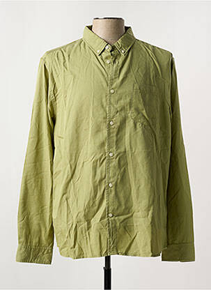 Chemise manches longues coupe droite vert KNOWLEDGE COTTON APPAREL homme