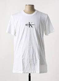 T-shirt broderie manches courtes blanc CALVIN KLEIN homme