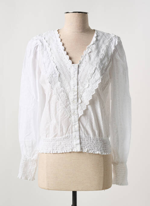 Chemisier manches longues manches longues blanc Y.A.S femme