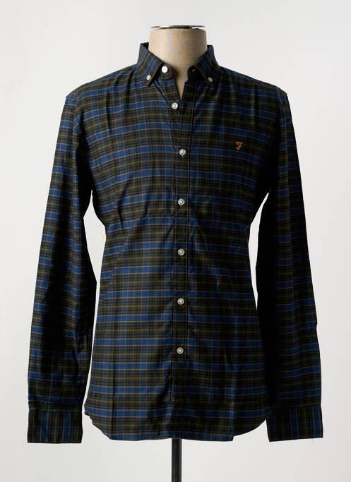 Chemise manches longues bleu FARAH pour homme