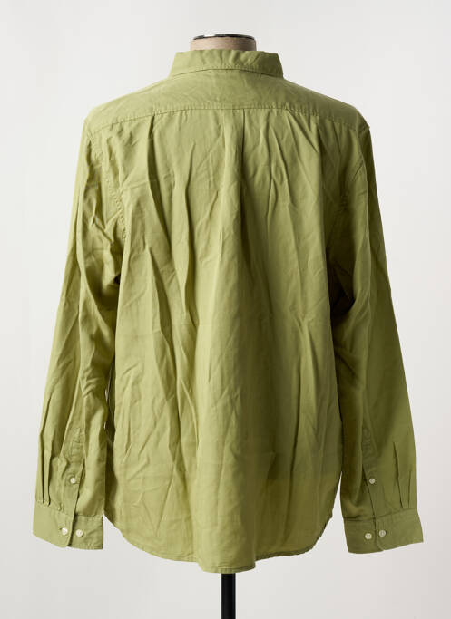 Chemise manches longues vert KNOWLEDGE COTTON APPAREL pour homme