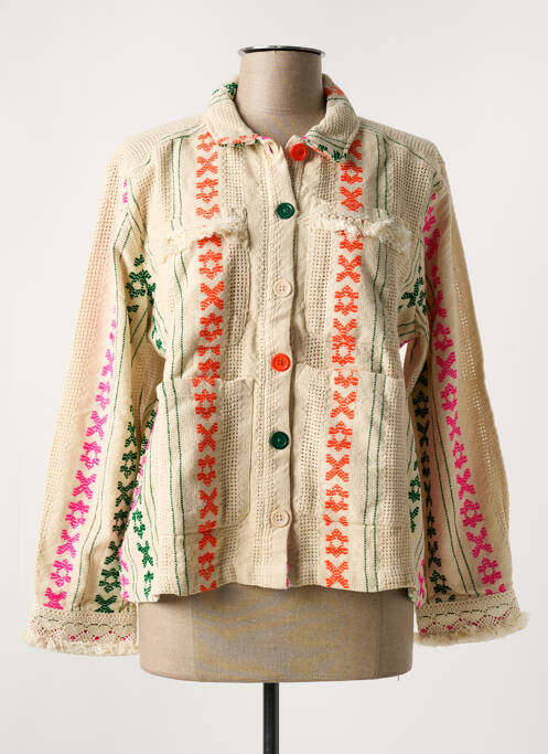 Veste casual beige WILD pour femme