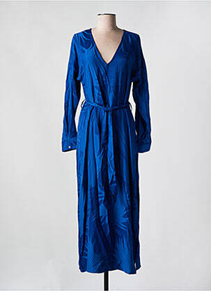 Robe longue manches longues manches longues bleu VILA femme