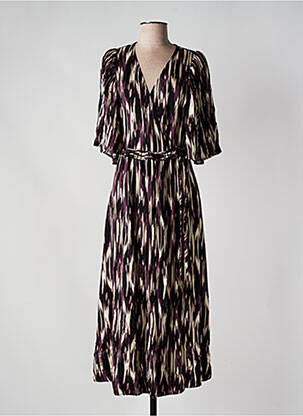 Robe longue manches courtes manches courtes violet VILA femme