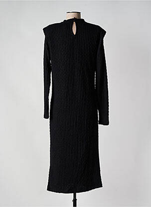 Robe mi-longue manches longues manches longues noir OBJECT femme