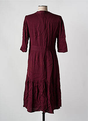 Robe mi-longue manches 3/4 manches 3/4 violet SEE U SOON femme