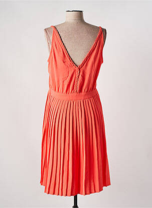 Robe mi-longue coupe fluide fines bretelles orange VILA femme