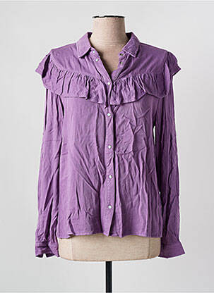 Chemisier coupe cintrée manches longues violet VILA femme