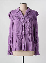 Chemisier coupe cintrée manches longues violet VILA femme