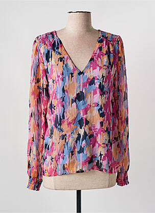 Blouse légère et transparente manches longues rose VILA femme