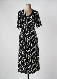Robe longue imprimé fantaisie manches courtes noir EVOKED VILA femme
