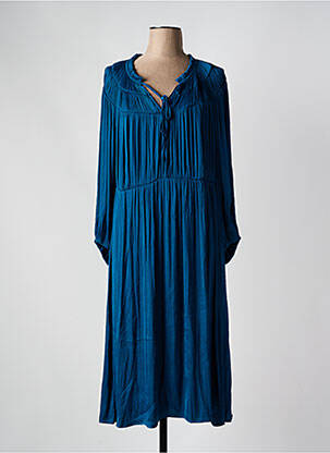 Robe mi-longue manches longues manches longues bleu EVOKED VILA femme