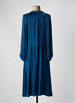 Robe mi-longue manches longues manches longues bleu EVOKED VILA femme