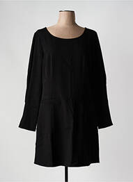Robe mi-longue manches longues manches longues noir VILA femme