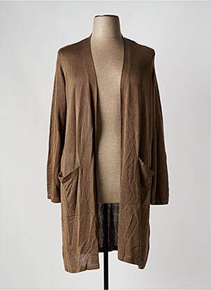Gilet manches longues manches longues marron EVOKED VILA femme