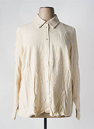Chemisier coupe droite manches longues beige EVOKED VILA femme