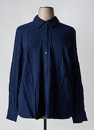 Chemisier coupe droite manches longues bleu EVOKED VILA femme