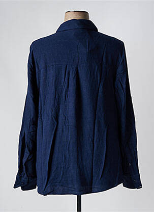 Chemisier coupe droite manches longues bleu EVOKED VILA femme