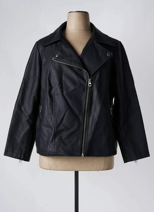 Veste simili cuir noir EVOKED VILA pour femme