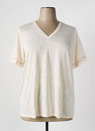 T-shirt coupe droite manches courtes beige EVOKED VILA femme