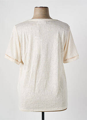 T-shirt coupe droite manches courtes beige EVOKED VILA femme