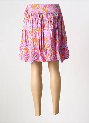 Jupe mi-longue coupe droite rose Y.A.S femme