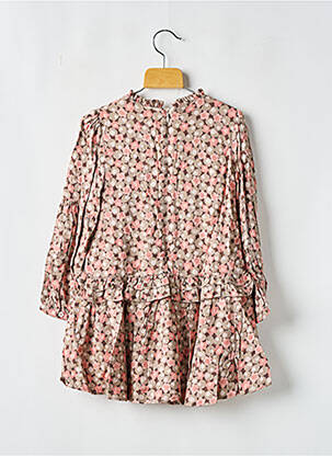 Robe mi-longue fermeture zippée au dos manches longues blanc MAYORAL fille