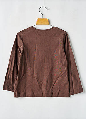 T-shirt coupe droite manches longues marron MAYORAL fille