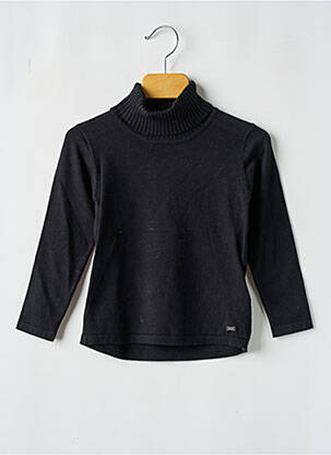 Pull col roulé coupe cintrée manches longues noir MAYORAL fille