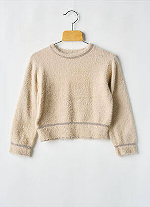 Pull coupe droite manches longues beige MAYORAL fille