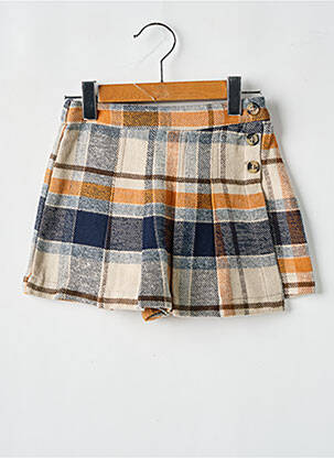 Jupe short imprimé fantaisie bleu MAYORAL fille