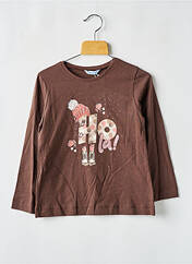 T-shirt marron MAYORAL pour fille seconde vue