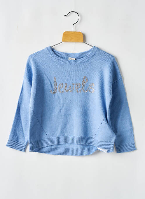 Pull resserrée sur le bas manches longues bleu MAYORAL fille