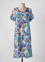 Chemise de nuit imprimé fantaisie bleu MSN femme