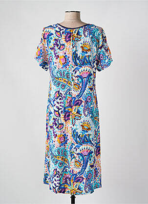 Chemise de nuit imprimé fantaisie bleu MSN femme