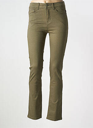 Jeans coupe slim stretch taille normale vert VOGGO femme