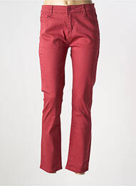 Jeans coupe slim stretch taille normale rouge VOGGO femme