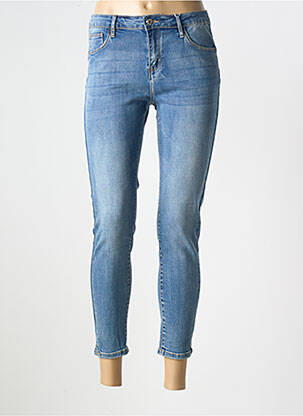 Jeans coupe slim stretch taille normale bleu ONADO femme