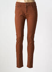 Jeans coupe slim marron VOGGO pour femme seconde vue