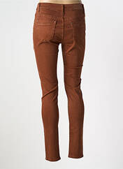 Jeans coupe slim marron VOGGO pour femme seconde vue