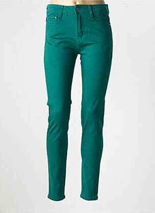 Jeans coupe slim vert VOGGO pour femme