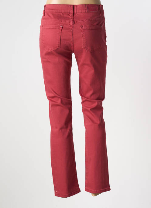 Jeans coupe slim stretch taille normale rouge VOGGO femme