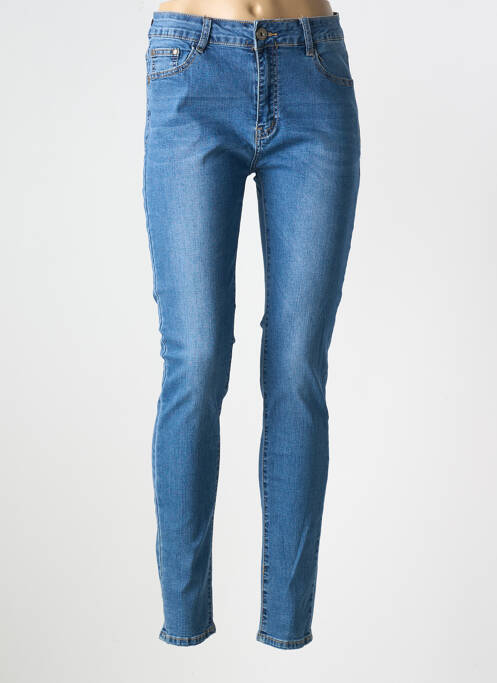 Jeans coupe slim bleu VOGGO pour femme